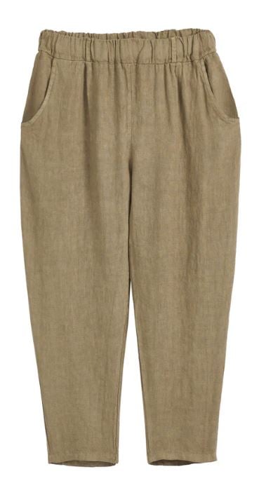 BYPIAS BOHEMIANA LINNEN JOGGER SAVANNA