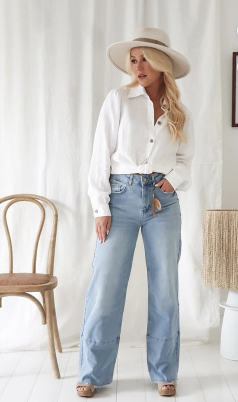 BYPIAS Mami high jeans light denim