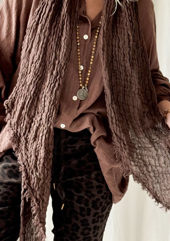 BYPIAS BOHEMIANA  BOHO MESH SJAAL COFFEE