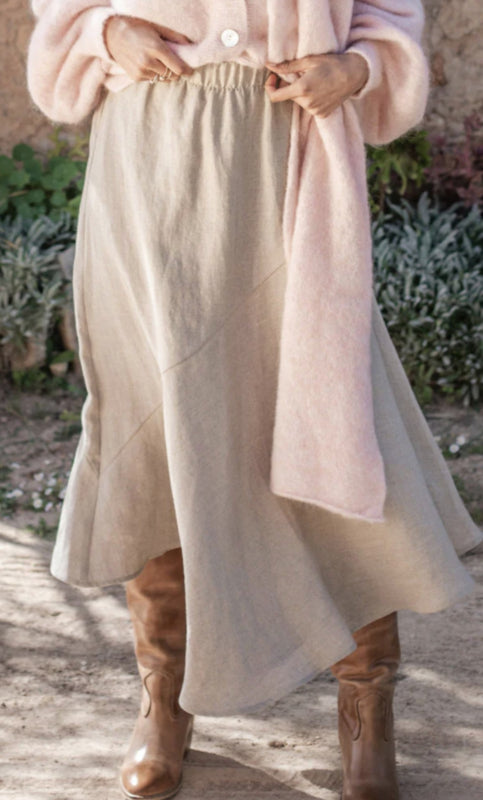 BYPIAS LINNEN EXPLORER SKIRT NATUREL