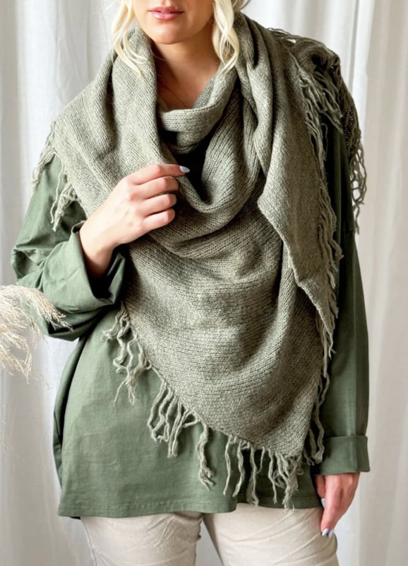BYPIAS BOHEMIANA NOLAN SCARF SAGE GREEN