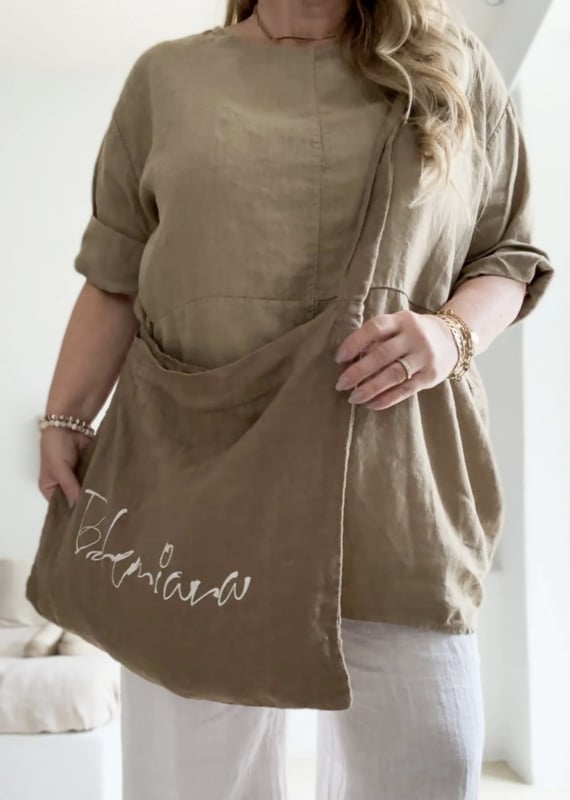 BYPIAS BOHEMIANA BOHO LINNEN TAS SAVANNA