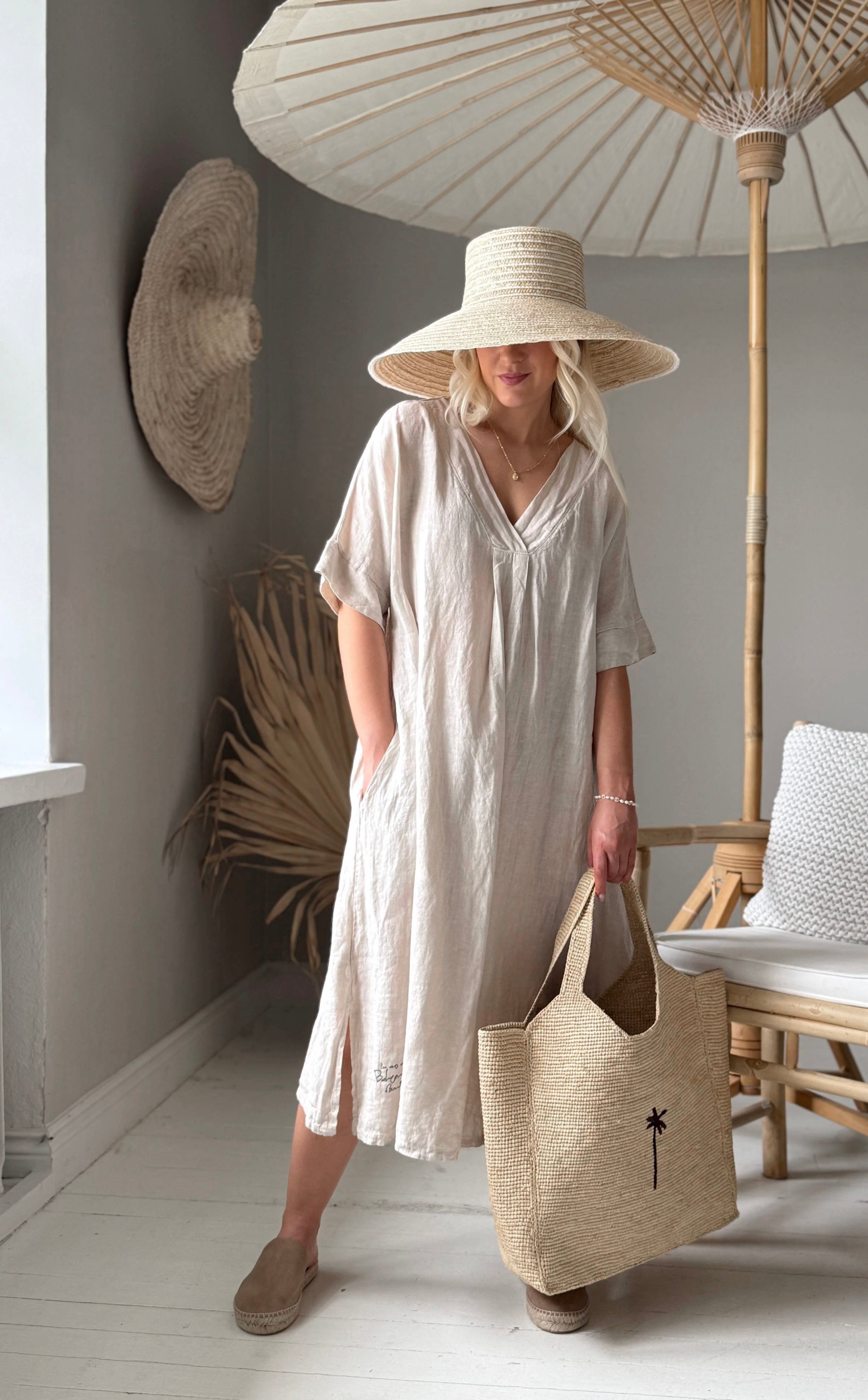 BYPIAS, BOHEMIANA  YOKO LINNEN JURK  SAND