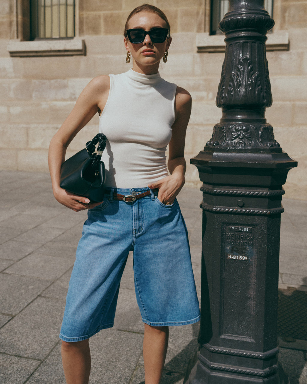 Jeans Bermuda licht blauw