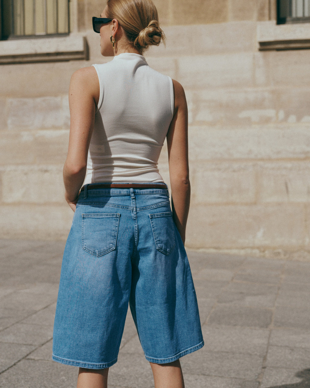 Jeans Bermuda licht blauw