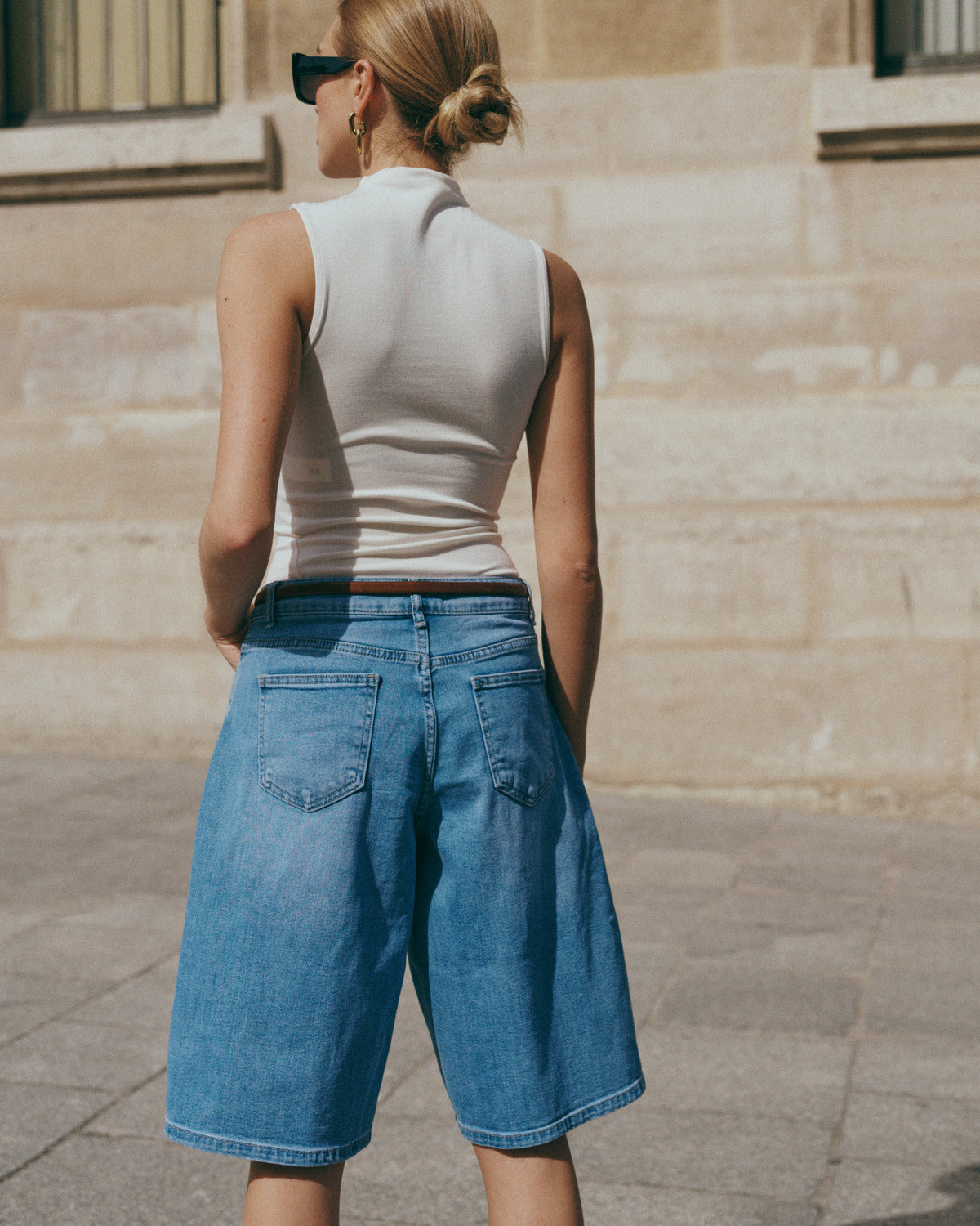 Jeans Bermuda licht blauw