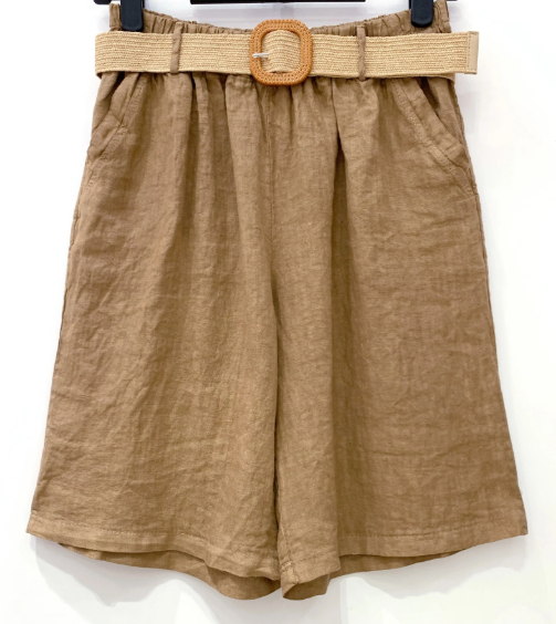 Linen Bermuda Camel