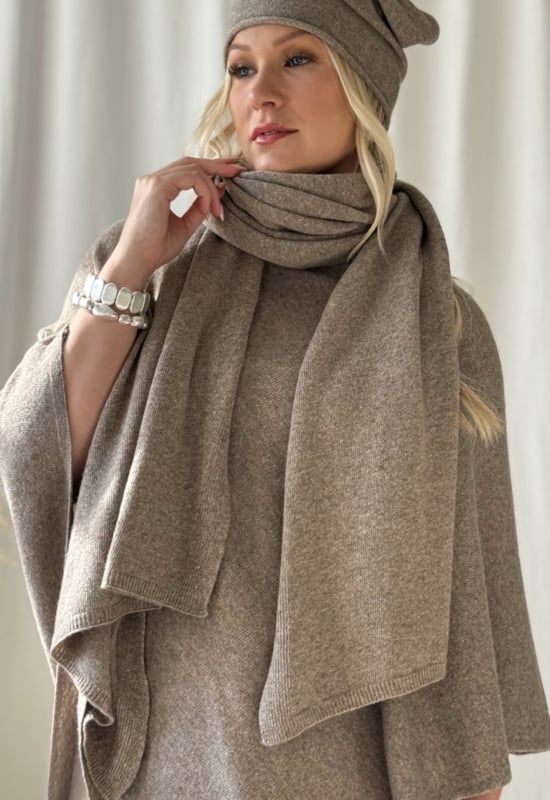 BYPIAS CASHMERE CLOUD SJAAL TAUPE