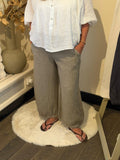 Bypias bohemiana bubble linnen broek taupe