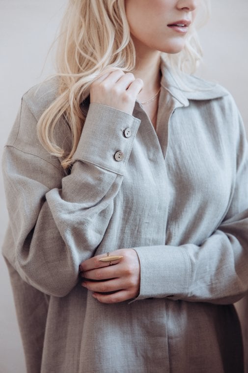 BYPIAS BORROW MY SHIRT LINEN SHIRT NATURAL