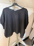 Linnen blouse model calo zwart