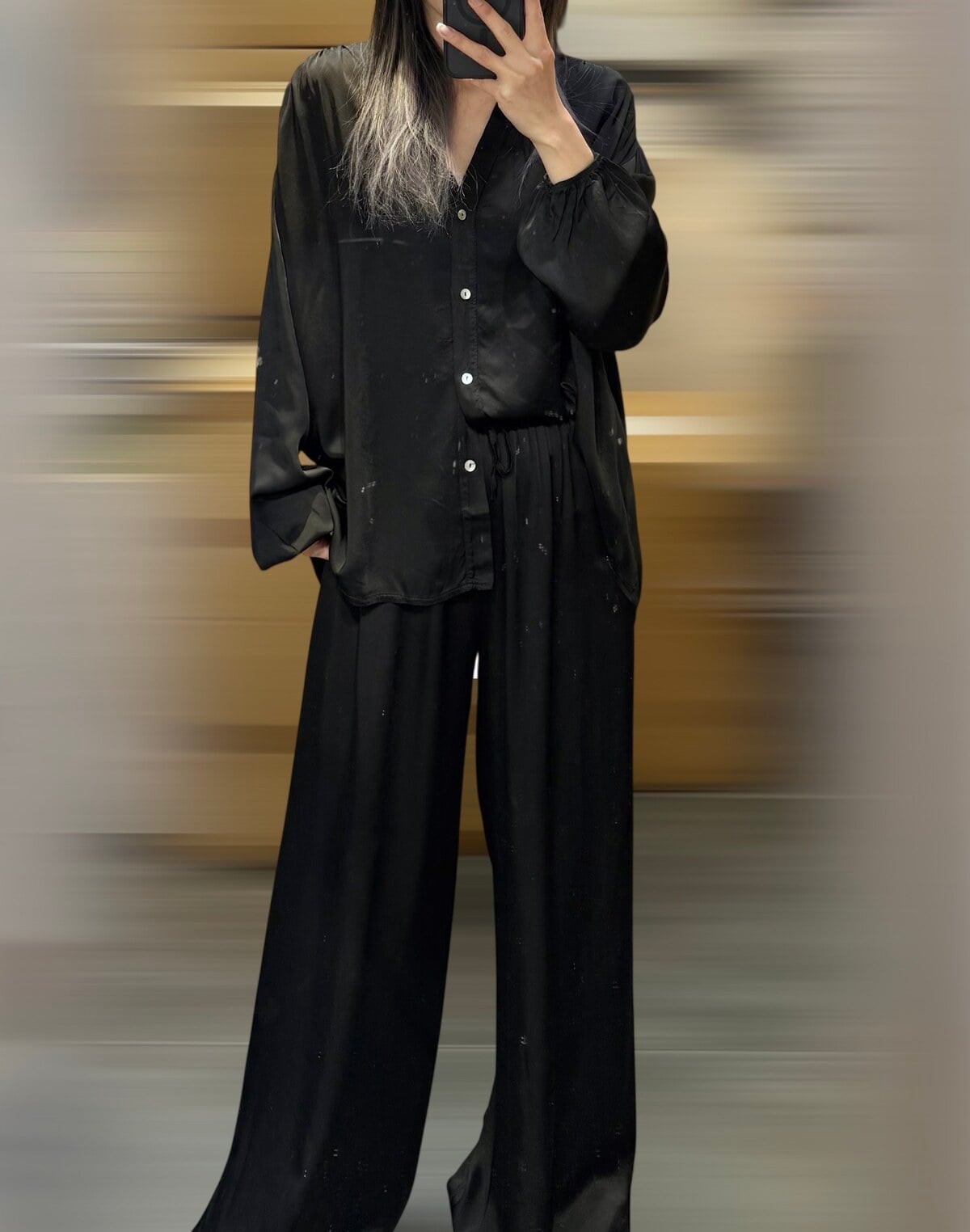 Satin broek Noa Black