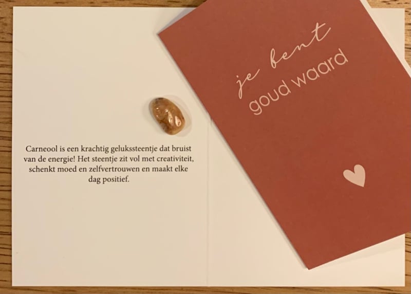 Kaartje & envelop , Je bent goud waard