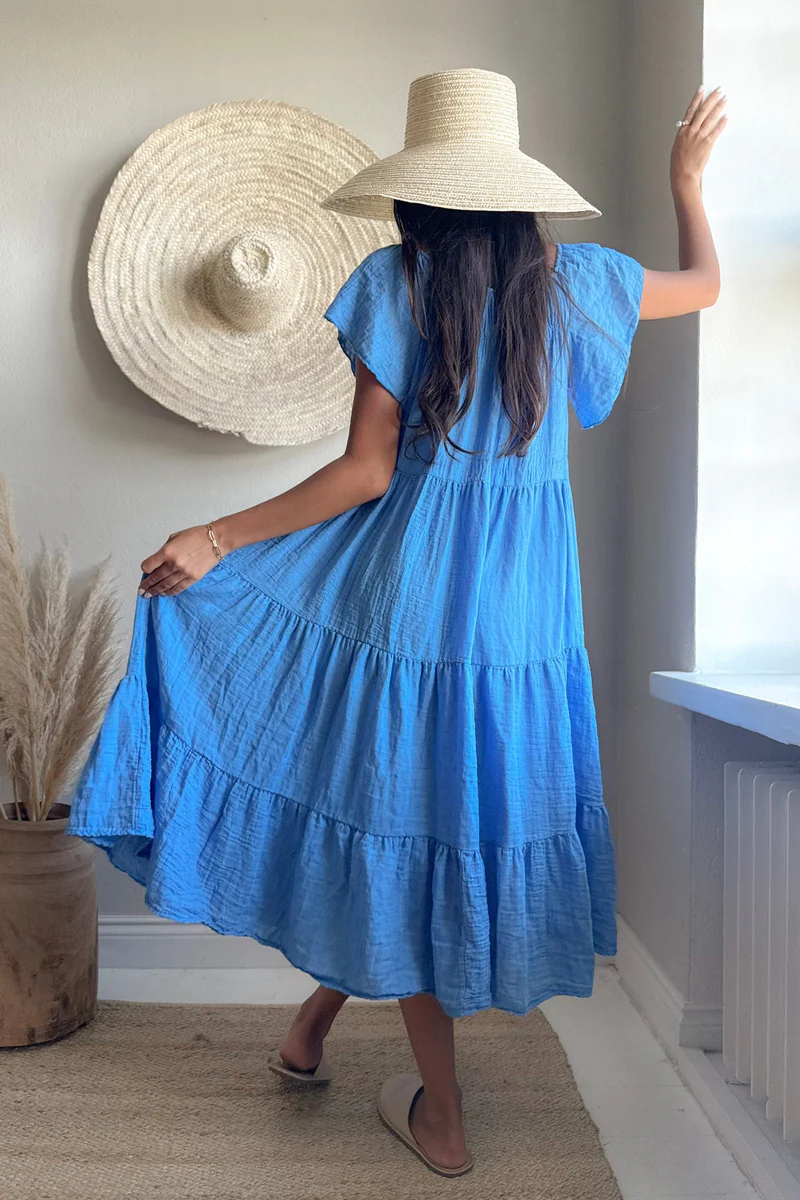 bypias bohemiana cocomaya cotton dress blue