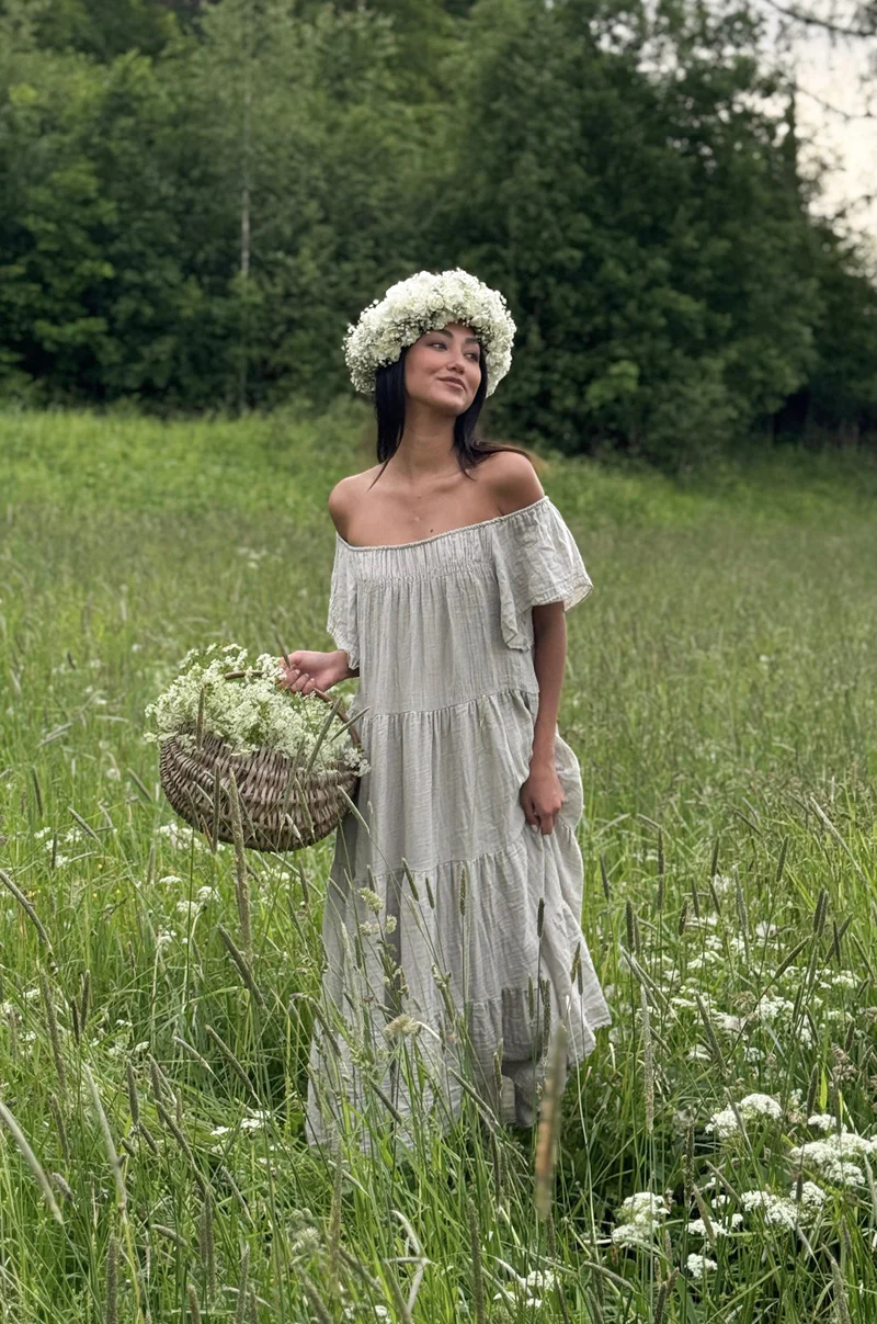 bypias bohemiana cocomaya cotton dress taupe