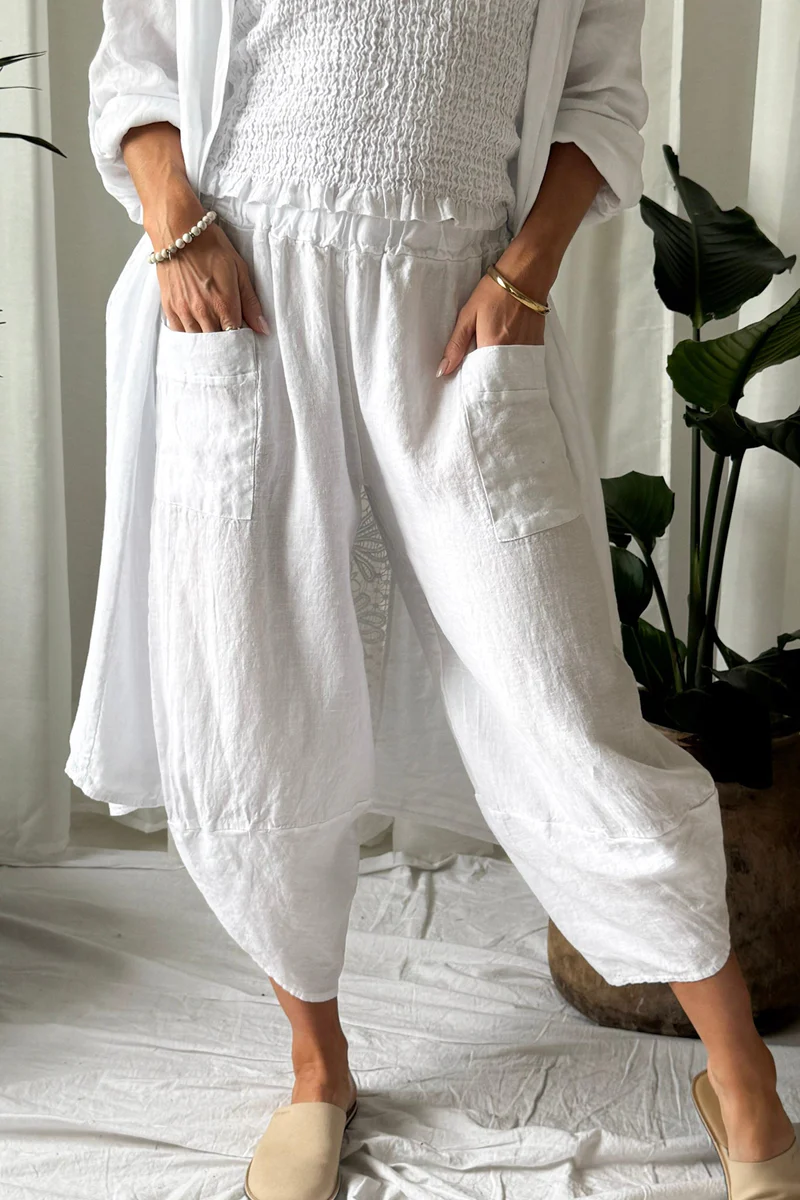 Bypias Bohemiana Cocoon trousers taupe