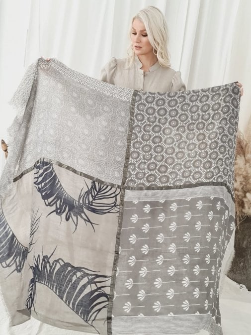 BYPIAS EMILIE SCARF GREY