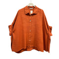 Linnen blouse model Debby terra