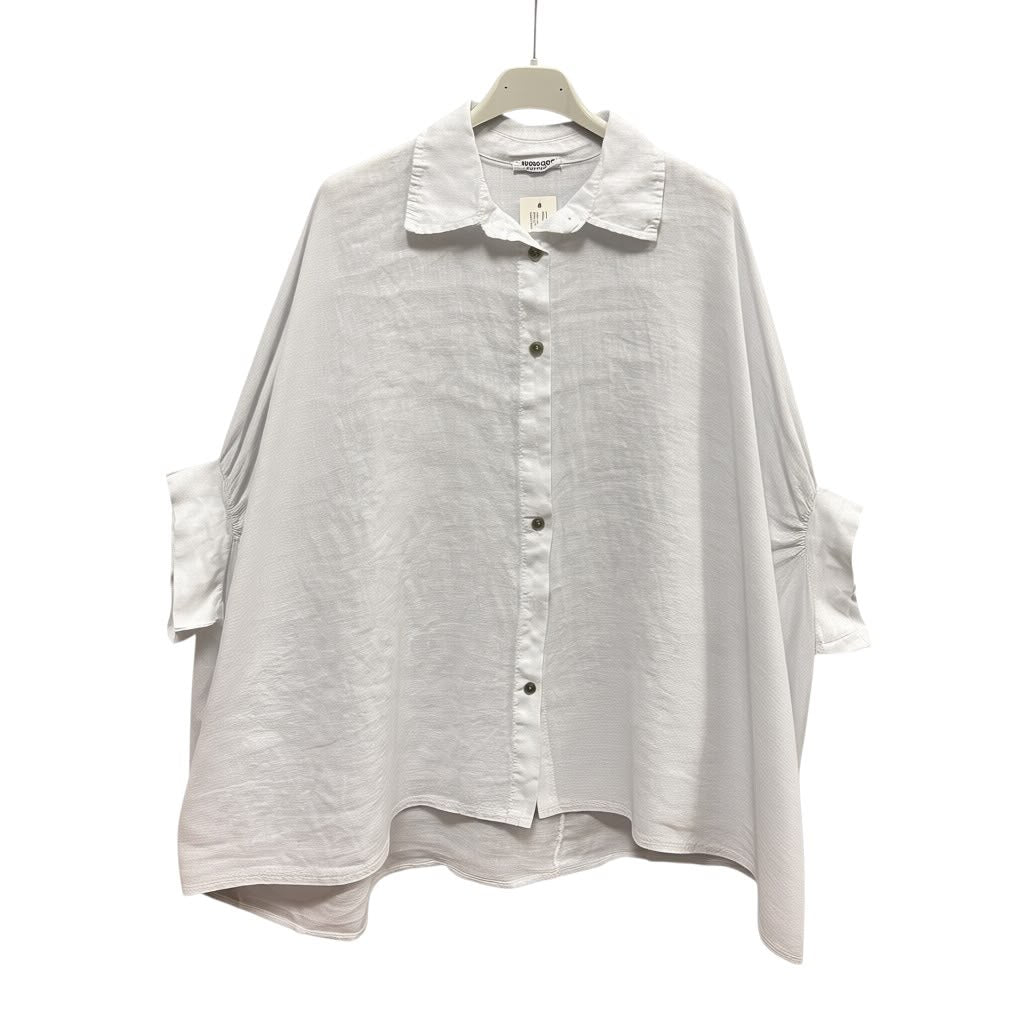 Linen blouse model Debby white