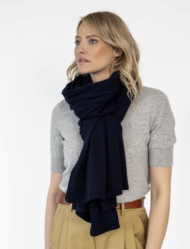 Sjaalmania Cosy Chic Sjaal Navy Blue