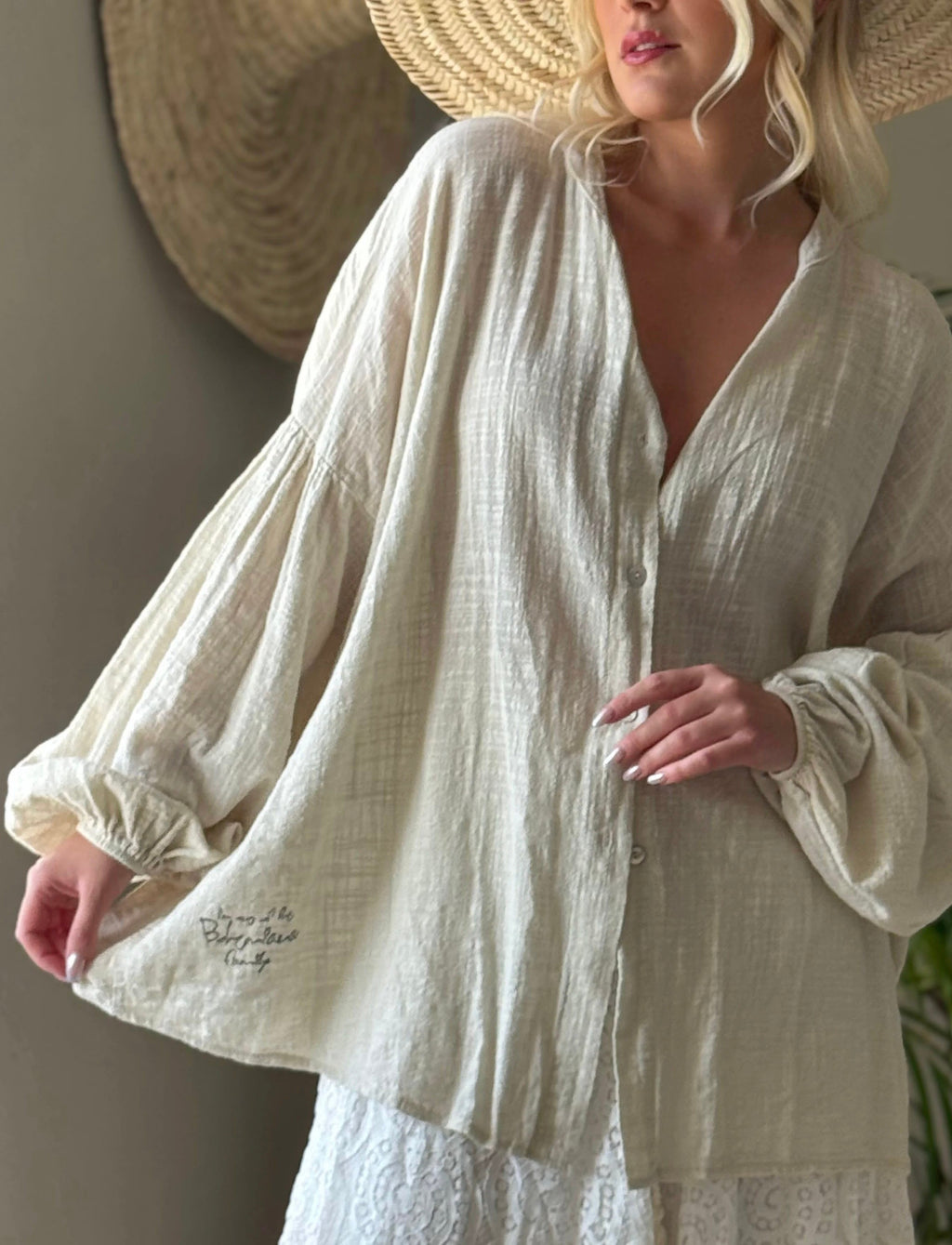 BYPIAS CHALKY BLOUSE SAND