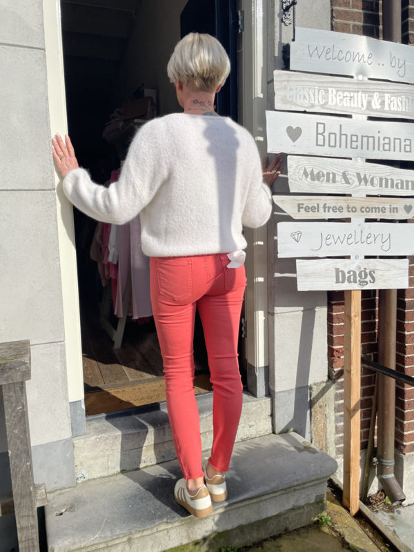 Florez Bobbi Slim Fit Mohnrot