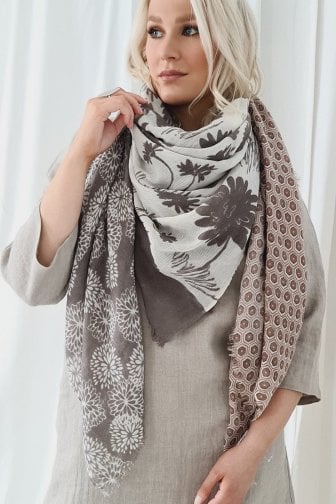 BYPIAS SYLVIE SCARF, TAUPE