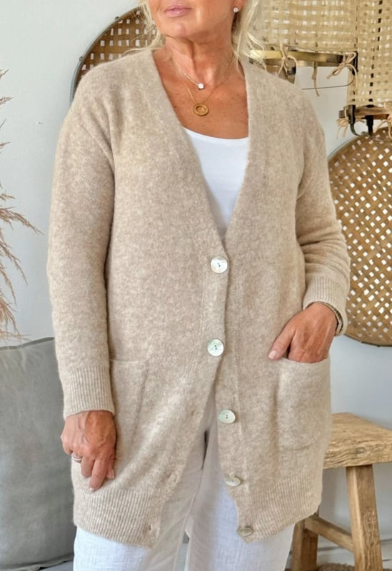 BYPIAS  BOHEMIANA  ALPACA DREAM VEST BEIGE