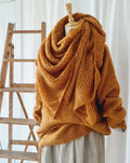 BYPIAS DREAMY MOHAIR SCARF, CINNAMON