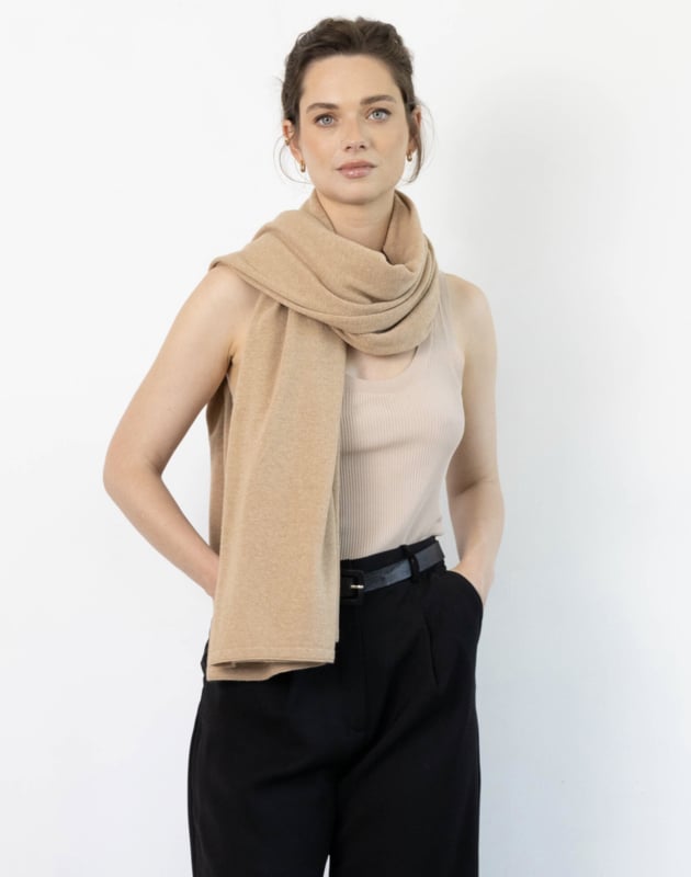 Sjaalmania Cosy Short Camel beige
