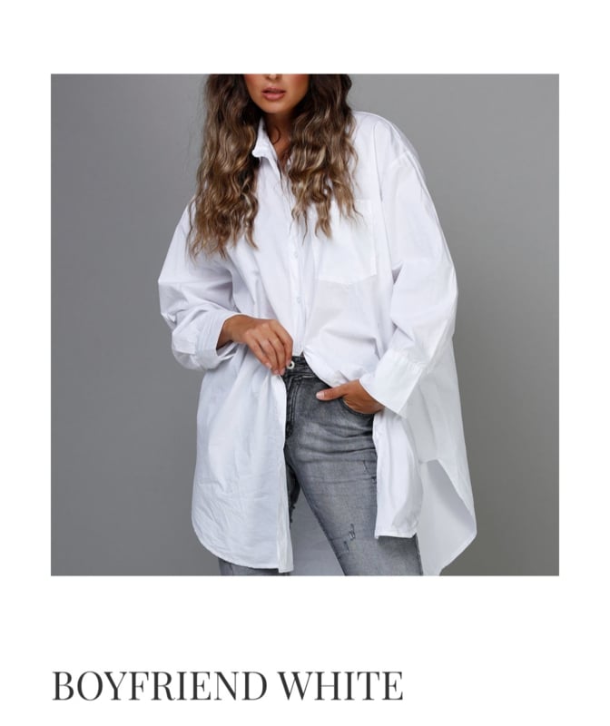 SixtyDays Boyfriend Shirt Wit