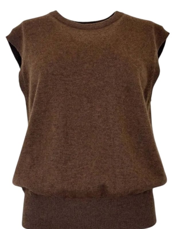 TWNS DURANGO SLEEVLES TRUI DARK CHOCOLADE