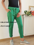 Jogger pants Tamara Plus size pink