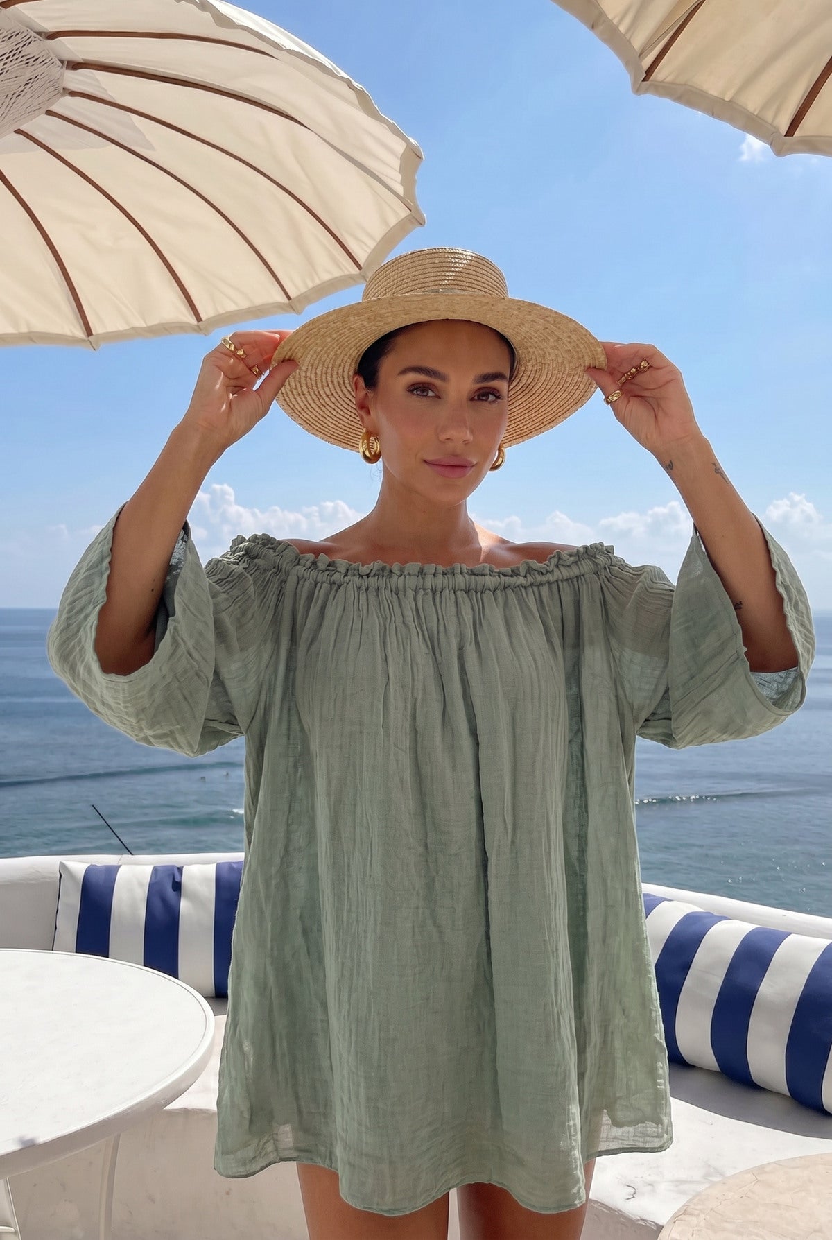 Blouse model Nonna kaki