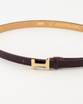 Riem Herma Small Croco donker bruin