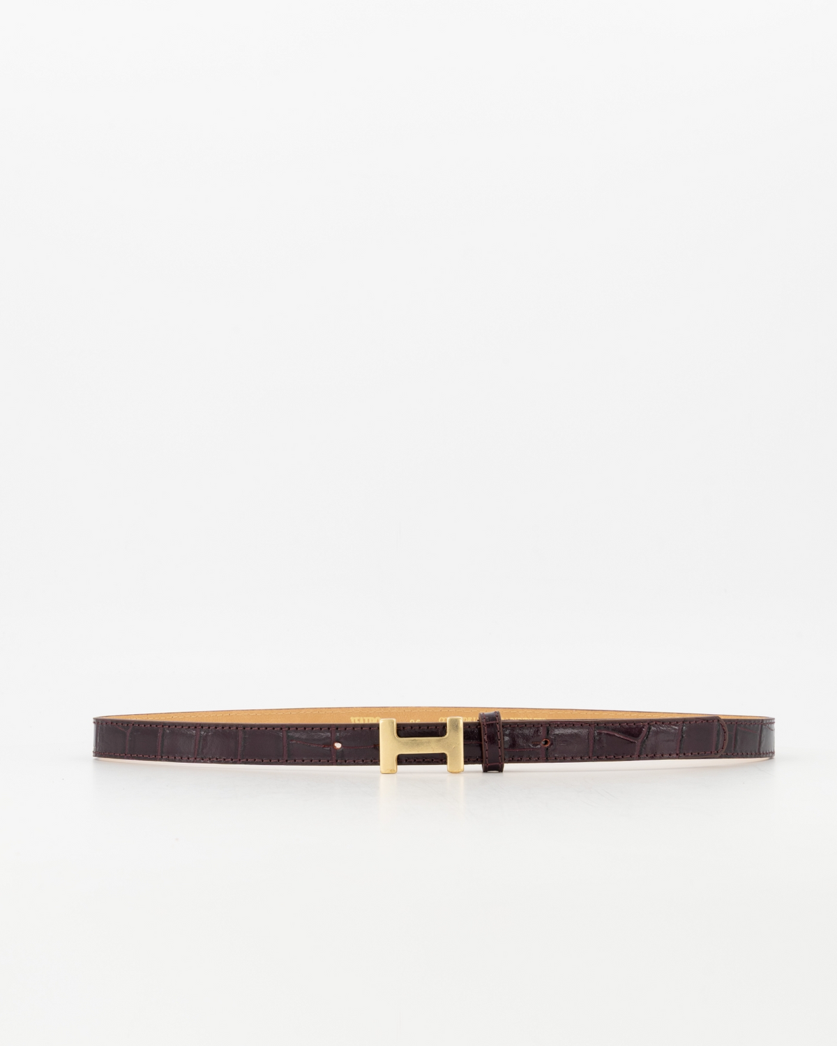 Riem Herma Small Croco donker bruin