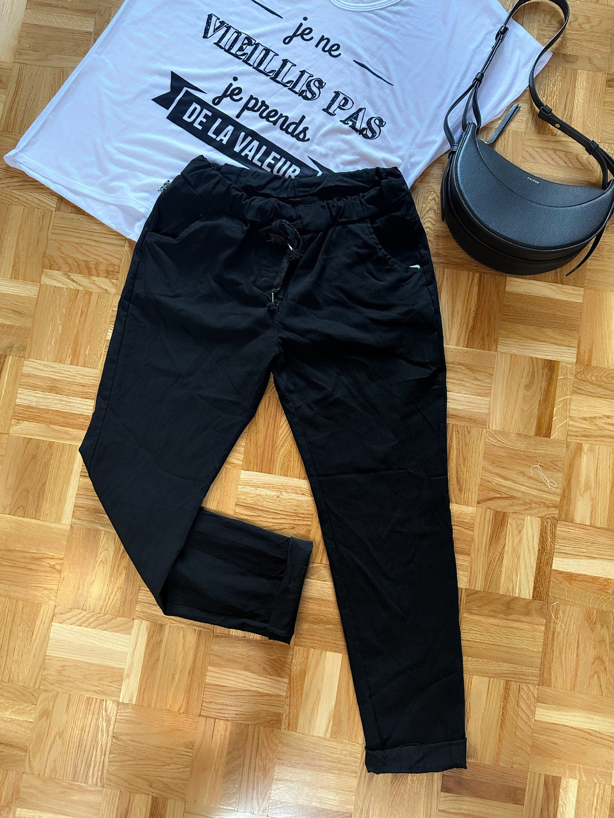 Jog pants Tamara Plus size zwart