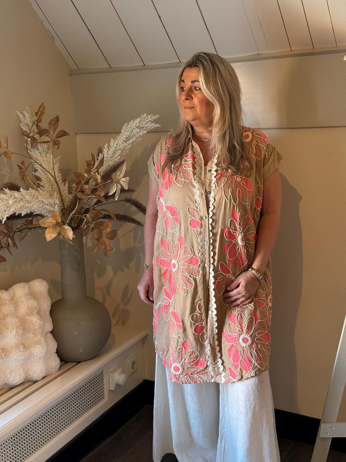 Jurk Linnen Lexy Camel