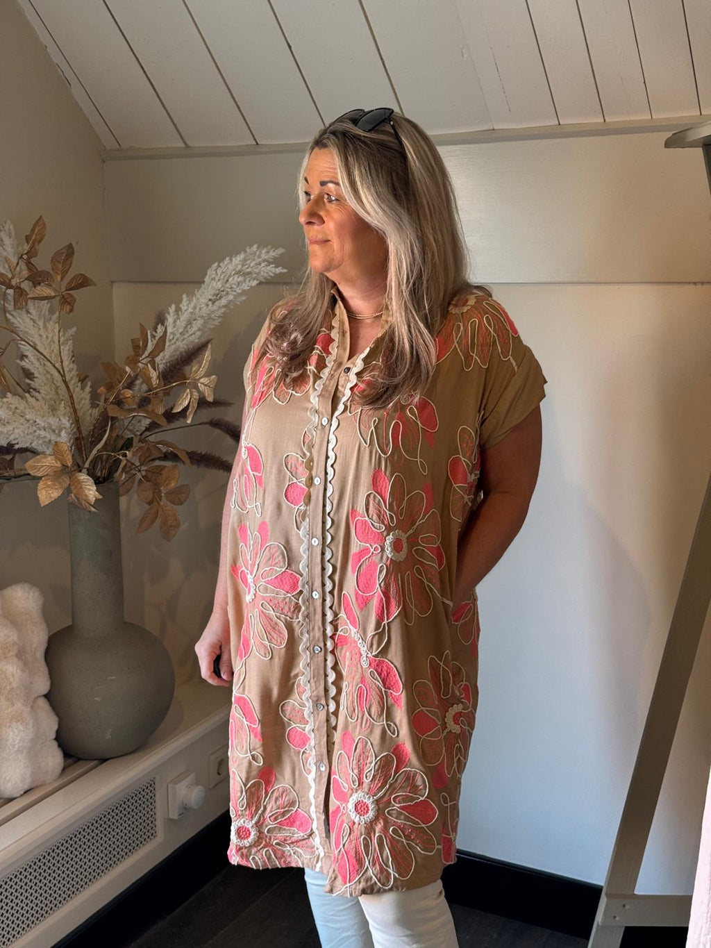 Jurk Linnen Lexy Camel