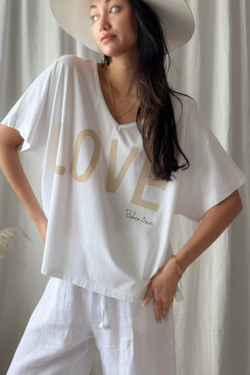 BYPIAS BOHEMIANA Love t-shirt white