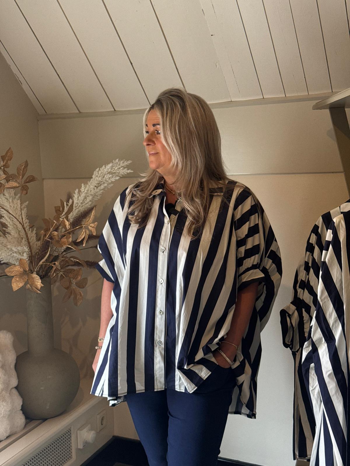 COTTON BLOUSE MANOU STREEP NAVY