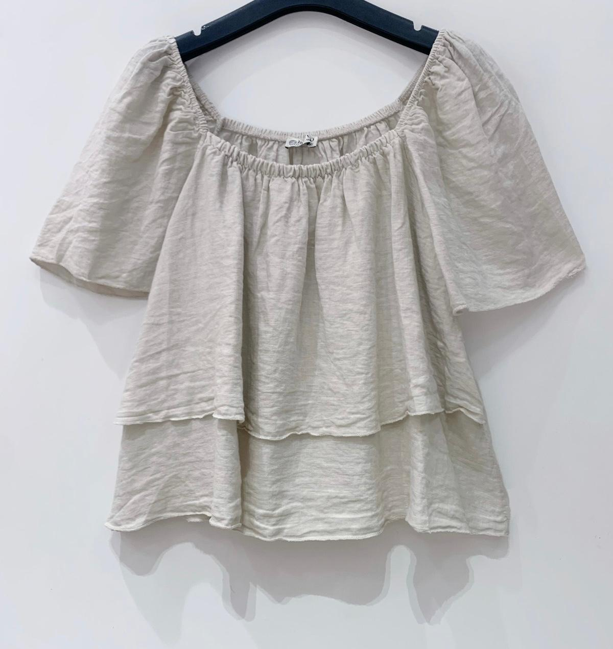 Linnen blouse Marly beige