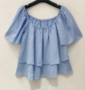 Linnen blouse Marly light blue