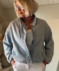 Bomber Jeans Jacket Noa Sky Blue