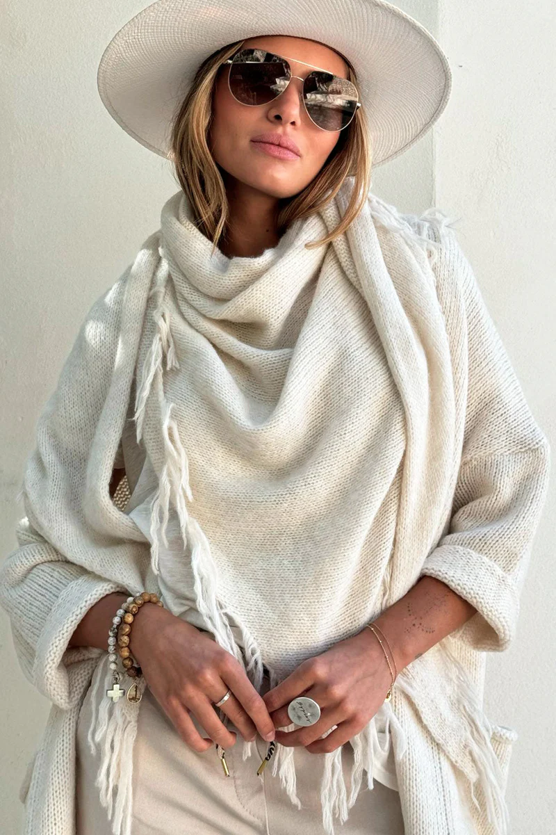 BYPIAS BOHEMIANA NOLAN SCARF BLACK