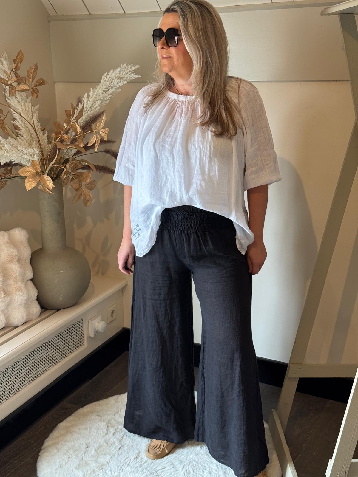Linen trousers Noor black
