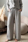BYPIAS Bohemiana Paloma linen pants taupe