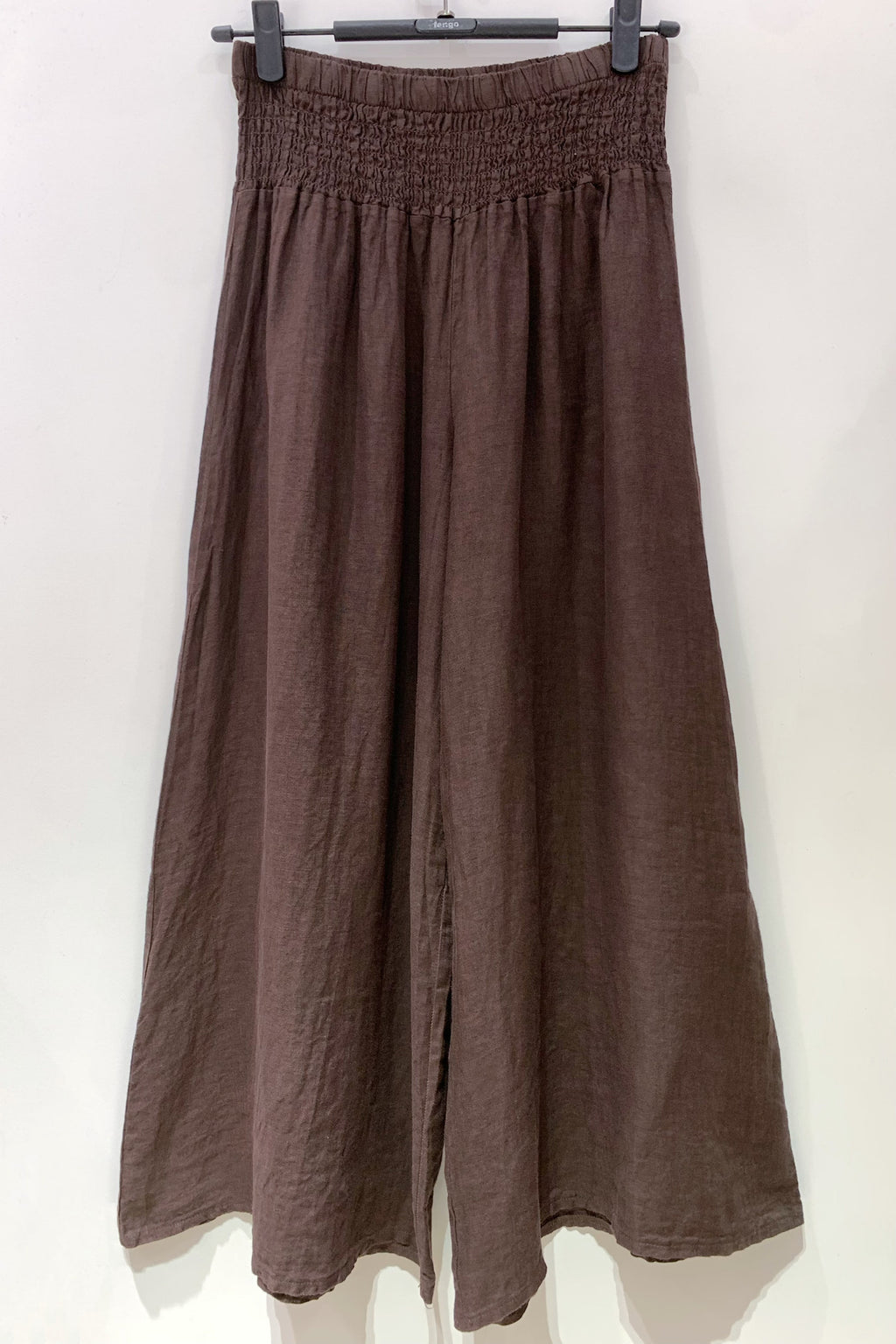 Linnen broek Noor chocolade