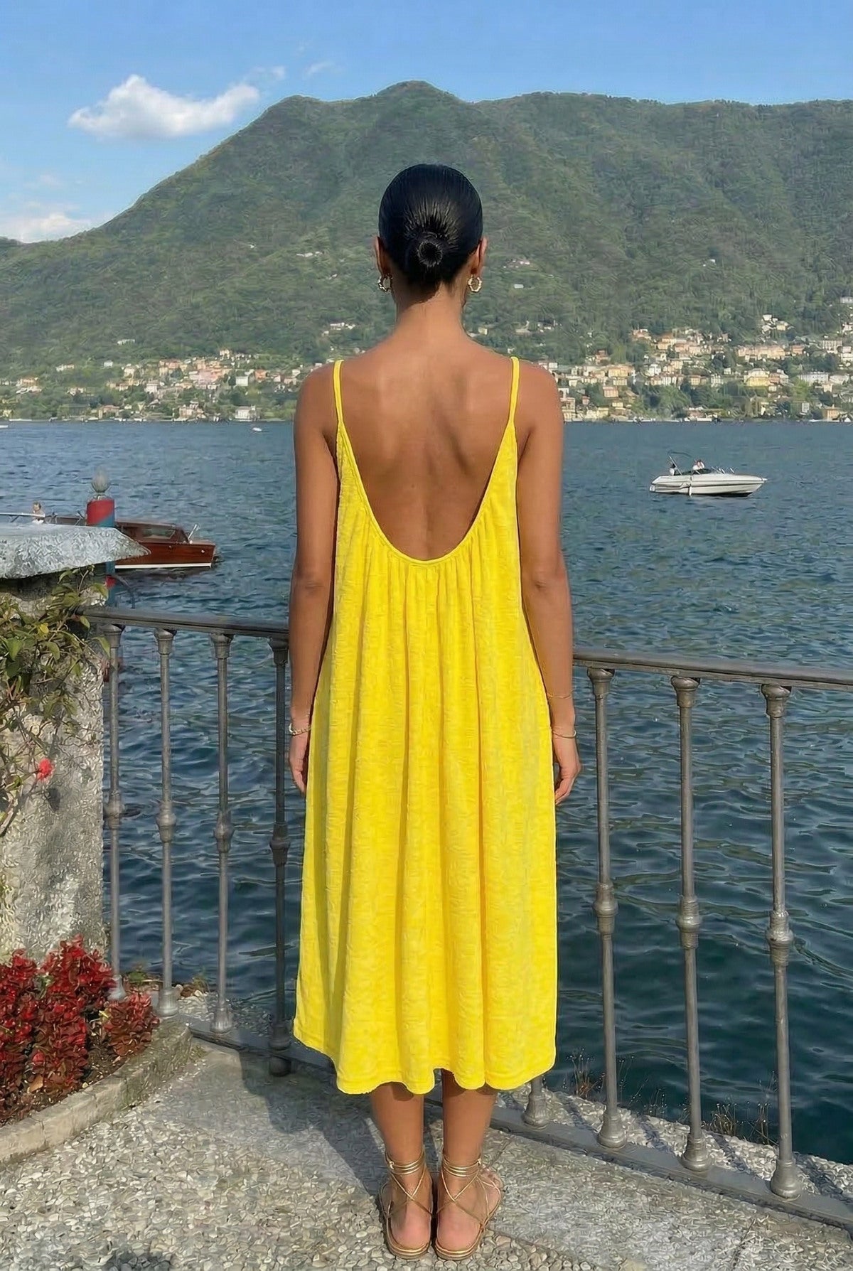Beach dress model Terry yellow
