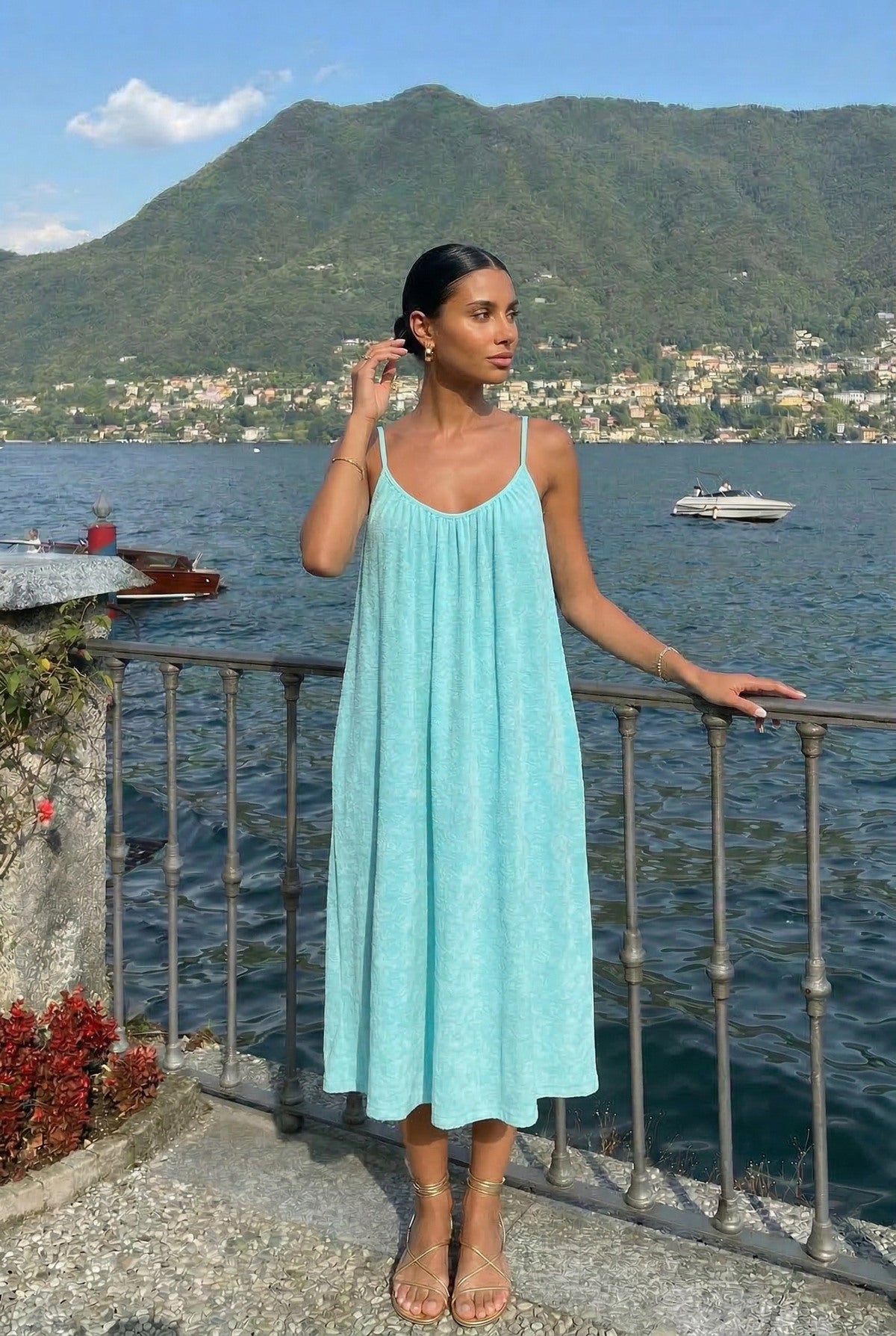 Beachdress model Terry turquoise